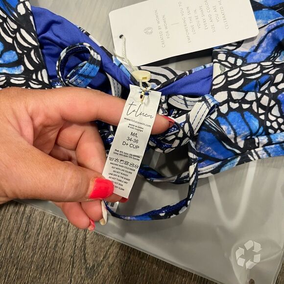 NWT Toluca Amina Bikini Top Waist Wrap Triangle Adonis Size M/L - Picture 5 of 7